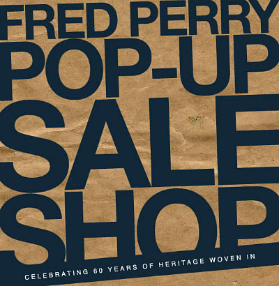 Fred Perry pop up sale